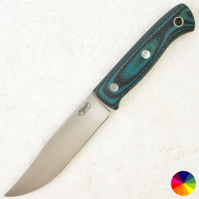 Нож Южный Крест Fox, VG-10, Convex, Micarta Black/Blue, Насечка